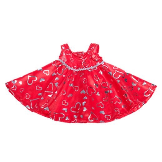 Red and Silver Heart Dress