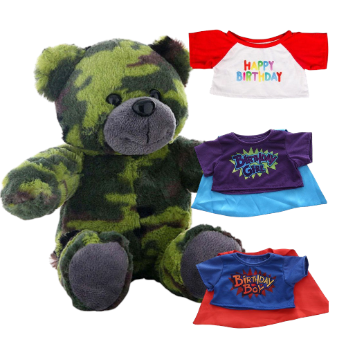 Birthdays with "Camo" Bear Gift Set