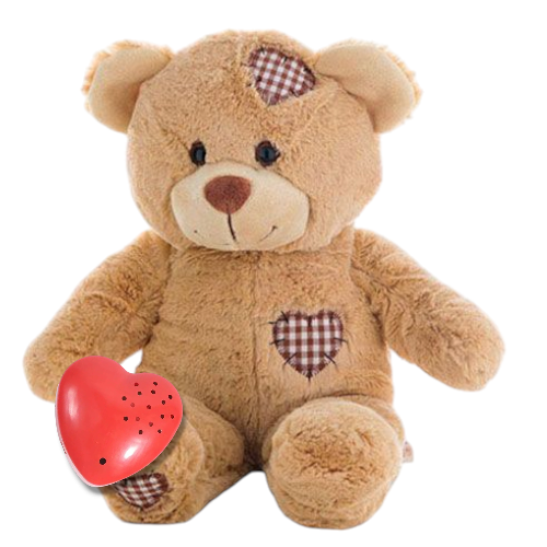 Patchwork Teddy Bear Heartbeat Gift Set